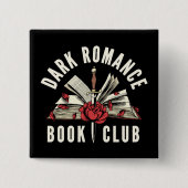 Dunkle Romance Buchclub Rot floral  Button (Vorderseite)