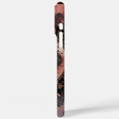 Dunkle Romance Burgund Art Deco Blumen Sommer Case-Mate iPhone Hülle (Rückseite / Links)