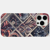 Dunkle Romance Burgund Art Deco Blumen Sommer Case-Mate iPhone Hülle (Rückseite (Horizontal))