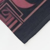 Dunkle Romance Burgund Art Deco Blumen Sommer Fleecedecke (Ecke)