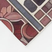 Dunkle Romance Burgund Art Deco Blumen Sommer Fleecedecke (Ecke)