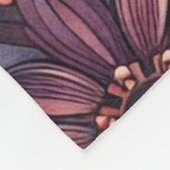 Dunkle Romance Burgund Art Deco Blumen Sommer Fleecedecke (Ecke)