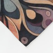 Dunkle Romance Burgund Art Deco Blumen Sommer Fleecedecke (Ecke)