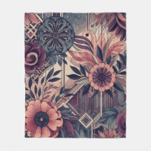 Dunkle Romance Burgund Art Deco Blumen Sommer