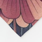 Dunkle Romance Burgund Art Deco Blumen Sommer Fleecedecke (Ecke)