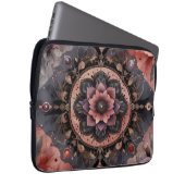 Dunkle Romance Burgund Art Deco Blumen Sommer Laptopschutzhülle (Vorne Rechts)