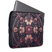 Dunkle Romance Burgund Art Deco Blumen Sommer Laptopschutzhülle (Vorne Rechts)