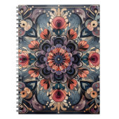 Dunkle Romance Burgund Art Deco Blumen Sommer Notizblock (Vorderseite)