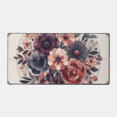 Dunkle Romance Burgund Art Deco Blumen Sommer Schreibtischunterlage (Vorderseite)