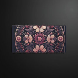 Dunkle Romance Burgund Art Deco Blumen Sommer Schreibtischunterlage