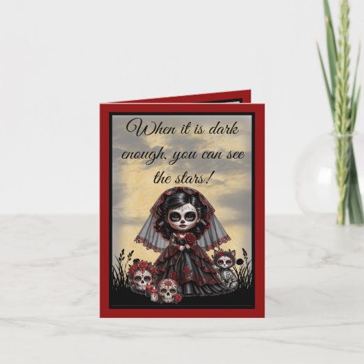 Dunkle Romantik_ Dunkle Prinzessin Dankeskarte (Vorderseite)