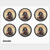 Dunkle Romantik _ Dunkle Prinzessin Runder Aufkleber (Blatt)