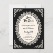 Dunkle Romantik elegante Hochzeit Save The Date (Vorderseite)