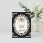 Dunkle Romantik elegante Hochzeit Save The Date (Stehend Vorderseite)
