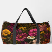 Dunkle Romantik Florale Blüte Duffle Bag (Vorderseite)