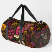 Dunkle Romantik Florale Blüte Duffle Bag (Rechte Ecke)