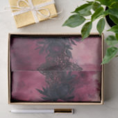 Dunkle Romantik: Gotische Rose und Spitzendesign Seidenpapier (Geschenk)