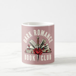 Dunkle Romantik-Leser-Blumen-Buchliebhaber-Geschen Kaffeetasse