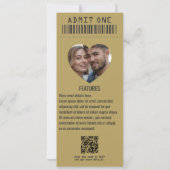Dunkle Romantik-Rock-’n’-Roll-Hochzeitsticket Einladung (Rückseite)