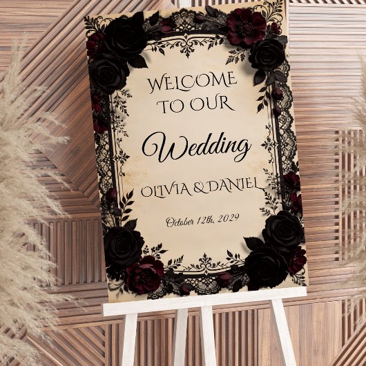 Dunkle Romantik Schwarze Spitze viktorianisches Ho Poster