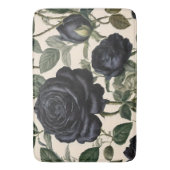 **"Dunkle Romantik: Vintage schwarze Rose"*** Badematte (Vorderseite Vertikal)