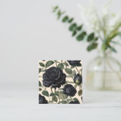 **"Dunkle Romantik: Vintage schwarze Rose"*** Begleitkarte (Stehend Vorderseite)