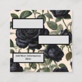 **"Dunkle Romantik: Vintage schwarze Rose"*** Begleitkarte (Rückseite)