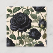 **"Dunkle Romantik: Vintage schwarze Rose"*** Begleitkarte (Vorderseite)