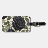 **"Dunkle Romantik: Vintage schwarze Rose"*** Gepäckanhänger (Vorderseite horizontal)