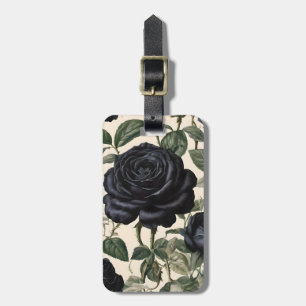 **"Dunkle Romantik: Vintage schwarze Rose"*** Gepäckanhänger
