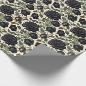 **"Dunkle Romantik: Vintage schwarze Rose"*** Geschenkpapier (Ecke)