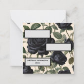 **"Dunkle Romantik: Vintage schwarze Rose"*** Mitteilungskarte (Rückseite)