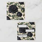 **"Dunkle Romantik: Vintage schwarze Rose"*** Mitteilungskarte (Vorne/Hinten)