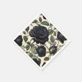 **"Dunkle Romantik: Vintage schwarze Rose"*** Serviette (Ecke)