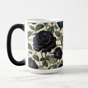 **"Dunkle Romantik: Vintage schwarze Rose"*** Verwandlungstasse