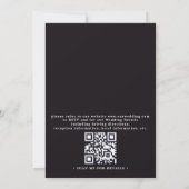 Dunkle Romantische Blumen Dutch Chic QR Code Hochz Einladung (Rückseite)