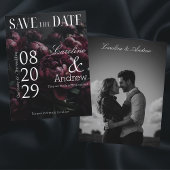 Dunkle Romantische Elegante Zeitschrift Foto Save The Date