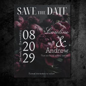 Dunkle Romantische Elegante Zeitschrift Foto Save The Date