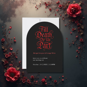 Dunkle romantische Hochzeit - bis zum Tod tun uns  Einladung