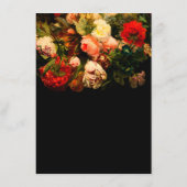Dunkle romantische, stimmungsvolle, elegante Blume Begleitkarte (Rückseite)