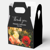 Dunkle romantische, stimmungsvolle, elegante Blume Geschenkschachtel (Geöffnet)