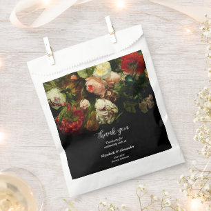 Dunkle romantische stimmungsvolle elegante florale geschenktütchen