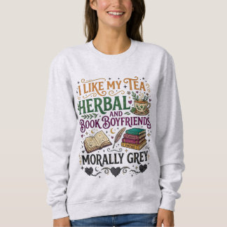 Dunkle Romanze Moralisch Grauer Buchfreund Vintage Sweatshirt