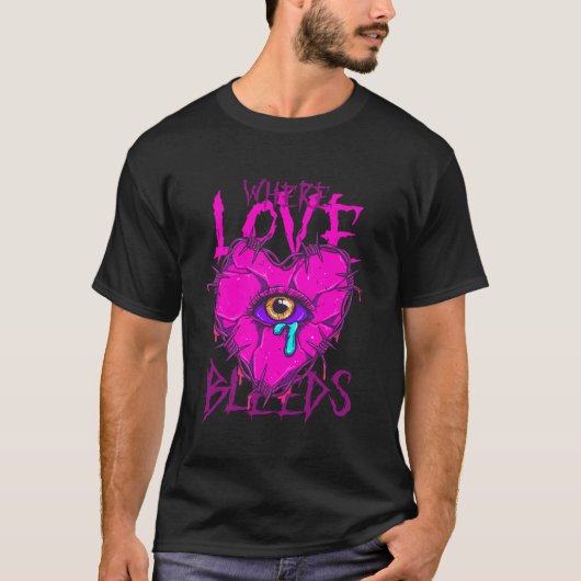 Dunkle Romanze, wo Liebe blutet T-Shirt (Vorderseite)