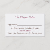 Dunkle rosa Herz-Leopard-Druck-Verabredungs-Karten Terminkarte (Rückseite)