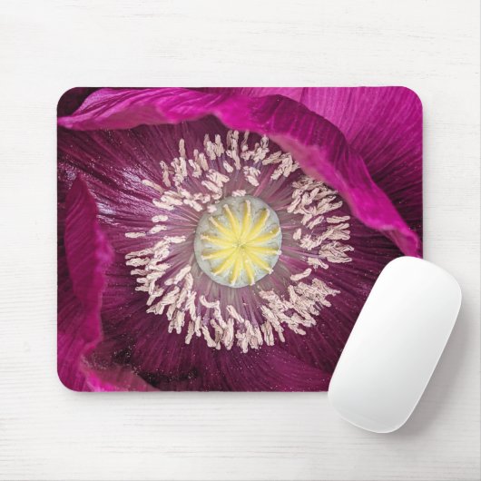 Dunkle rosa Orientalische Mohnblume Mousepad (Mit Mouse)