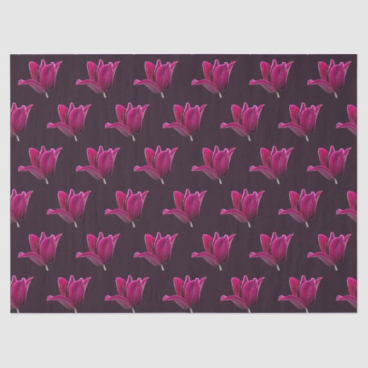 Dunkle rosa Tulpe Seidenpapier (Vorderseite)