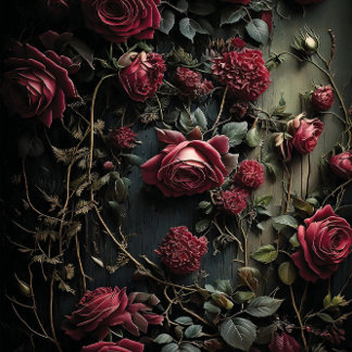 Dunkle Rose Bloom Seidenpapier