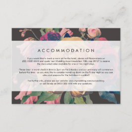 Dunkle Rose Botanische Fete Hochzeitskarte Begleitkarte