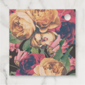 Dunkle Rose Botanischer Fete Geschenkanhänger (Rückseite)